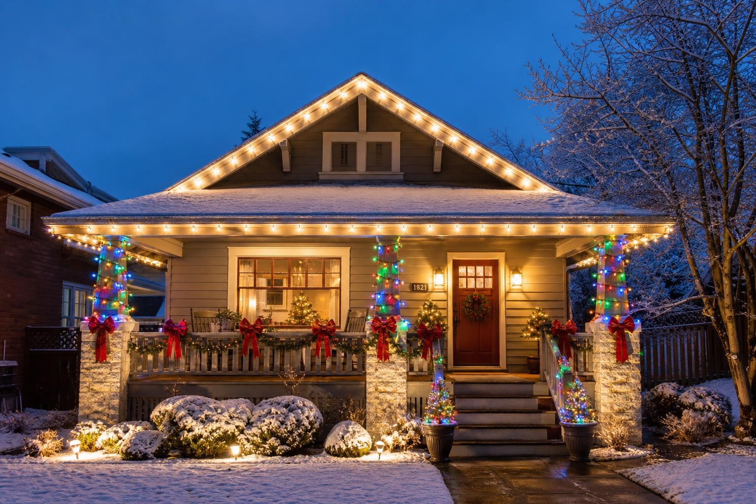 Christmas lighting install 2
